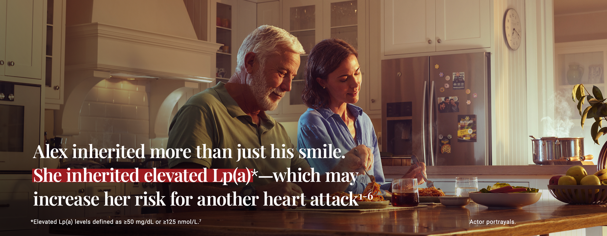 Alex inherited more than just his smile. She inherited elevated Lp(a)* - increasing her risk for another heart attack.